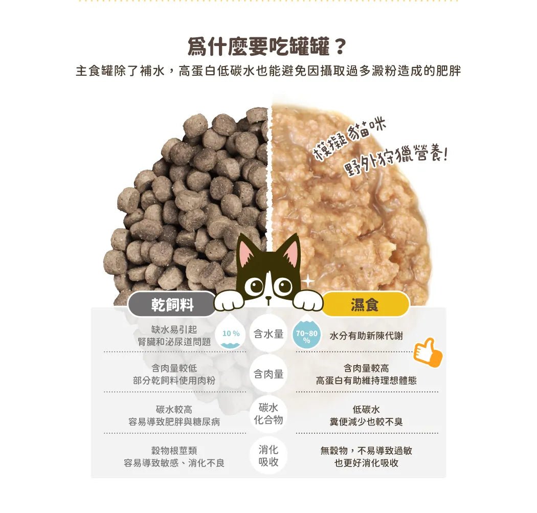 🇹🇼汪喵星球貓用 FANTASTIC 98% 鮮肉無膠主食罐|165G 1箱12罐 - FatFatPetShopHK