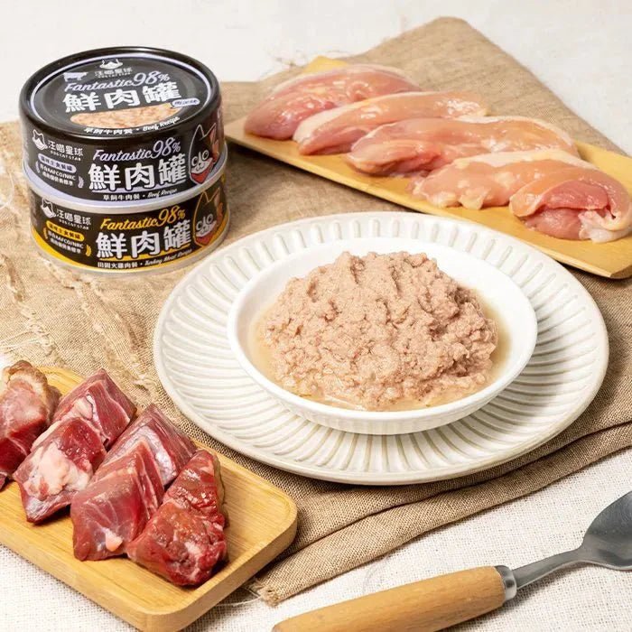 🇹🇼汪喵星球貓用 FANTASTIC 98% 鮮肉無膠主食罐| 田園火雞 80G - FatFatPetShopHK
