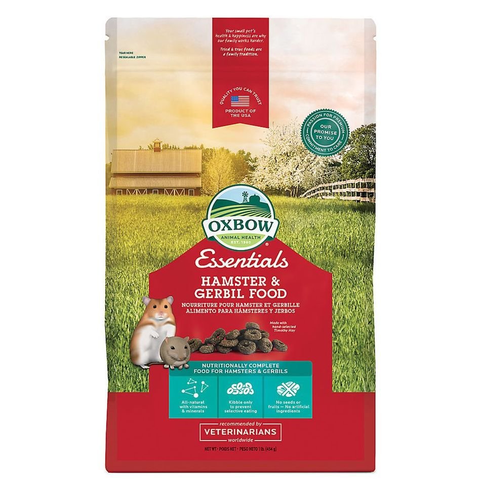 🇺🇸 Oxbow 高纖合成倉鼠糧 Hamster & Gerbil Food 1lb - FatFatPetShopHK