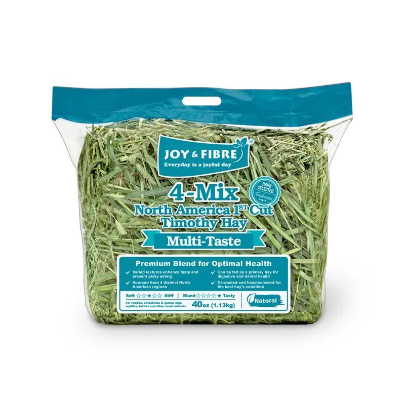 Joy &amp; Fibre 北美一割4合1提摩西草 - 40oz(環保版) First Cut Timothy Hay