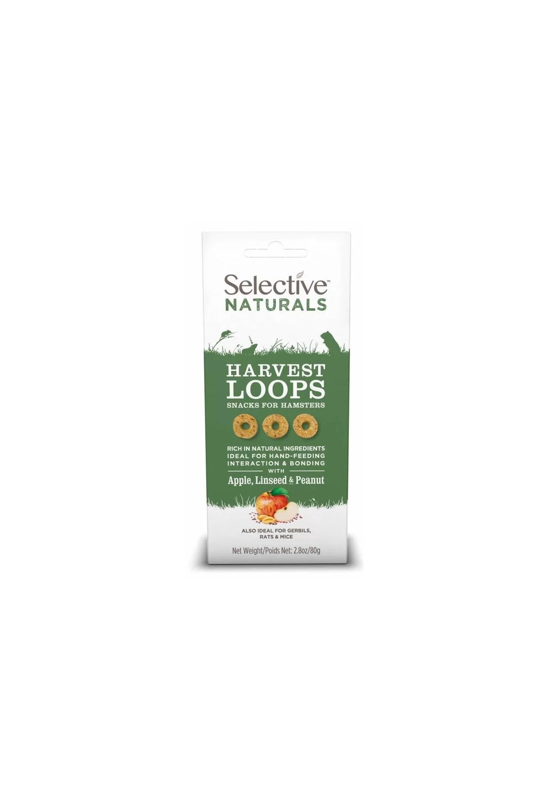 Supreme 天然豐收蘋果，亞麻仁籽&amp;花生圈 Naturals Harvest Loops 80g