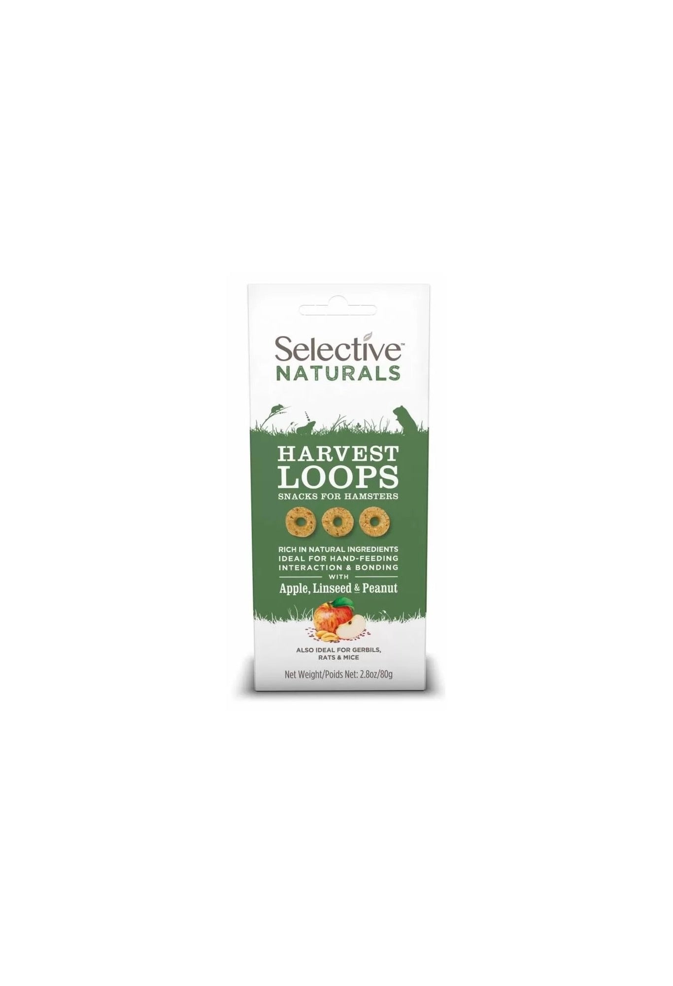Supreme 天然豐收蘋果，亞麻仁籽&amp;花生圈 Naturals Harvest Loops 80g