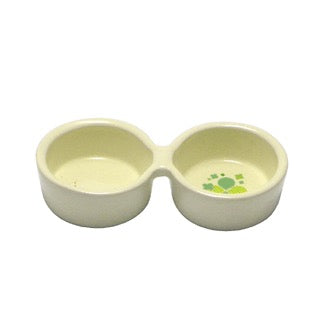 Sanko 雙陶瓷⾷物碗(S) (三葉草圖案)