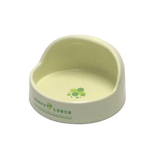 Sanko 圓形陶瓷⾷物碗(三葉草圖案)