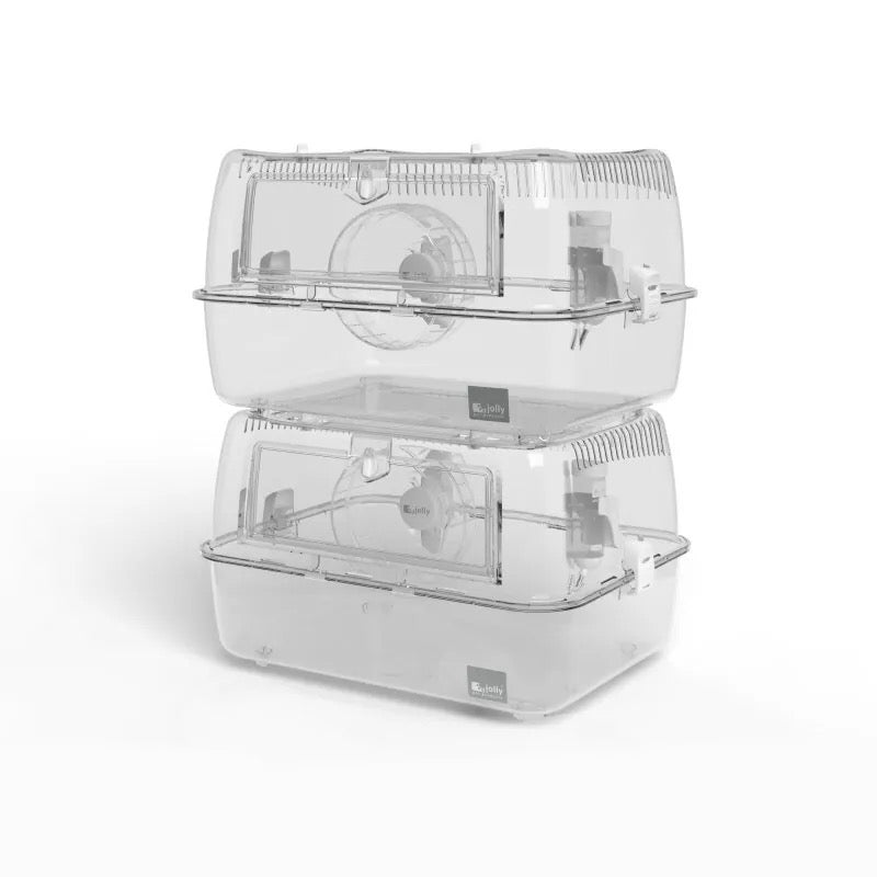 Jolly 晴空透明倉鼠籠 - 套裝版 50cm (包括跑輪及飲水器)