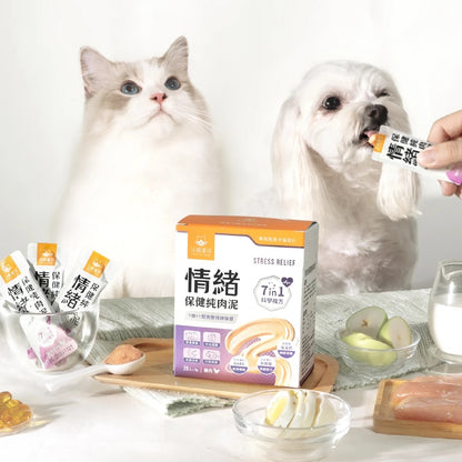 汪喵星球 情緒保健純肉泥雞肉口味 (犬貓用) 體驗裝 兩條