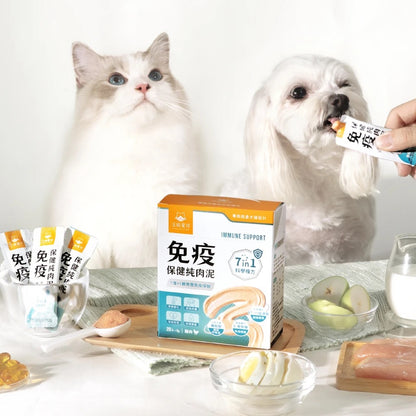 汪喵星球 免疫保健純肉泥雞肉口味 (犬貓用) 體驗裝 兩條