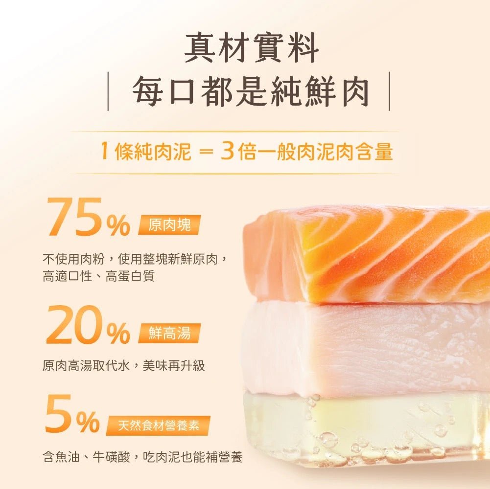 汪喵星球 無膠純肉泥 純鮪魚 - 6g*5條(倉鼠也適用) - 肥肥寵物用品FatFatPetShop