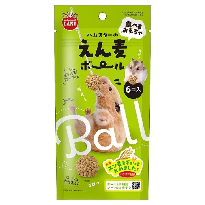 Marukan 倉鼠咬咬磨牙燕麥球 - 6個