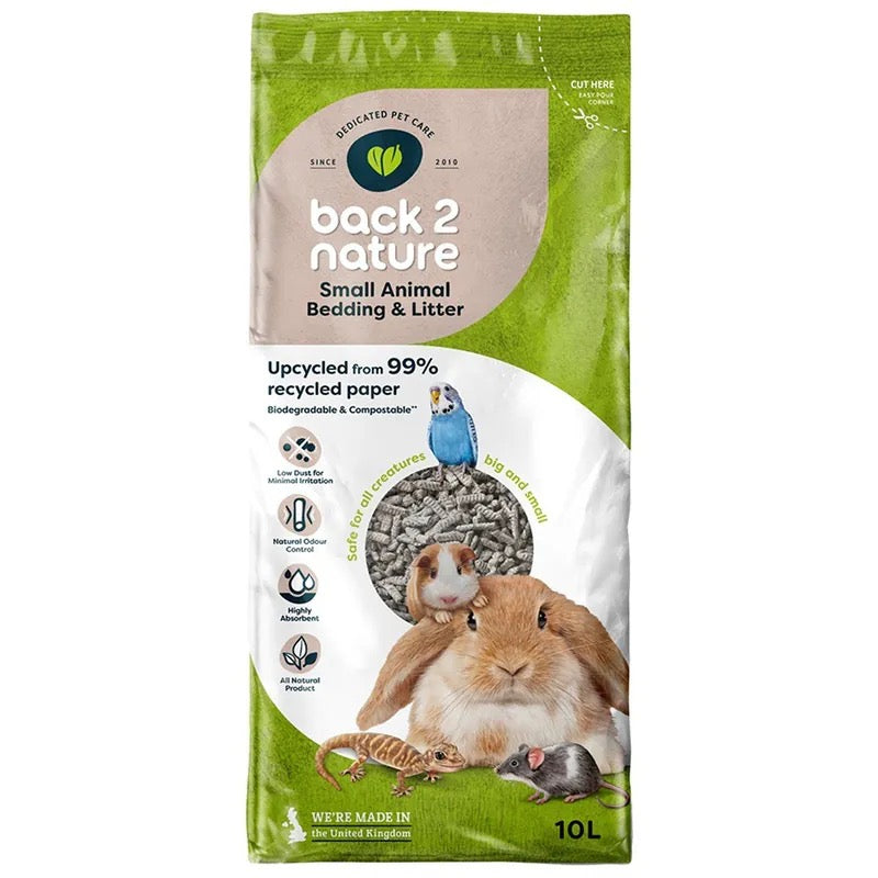 Back-2-nature 小動物專用環保再造紙粒 墊材/墊料 無塵紙粒 10L