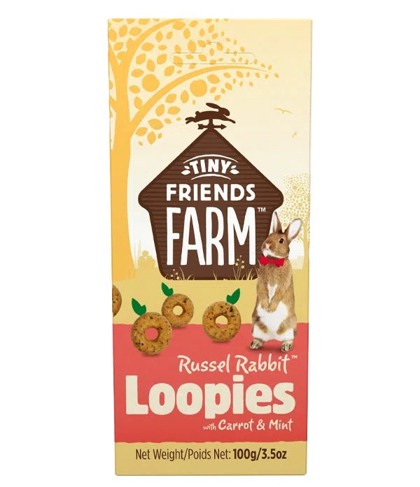 Supreme 小寵物莊園 胡蘿蔔&amp;薄荷餅乾Russel Rabbit Loopies 100g