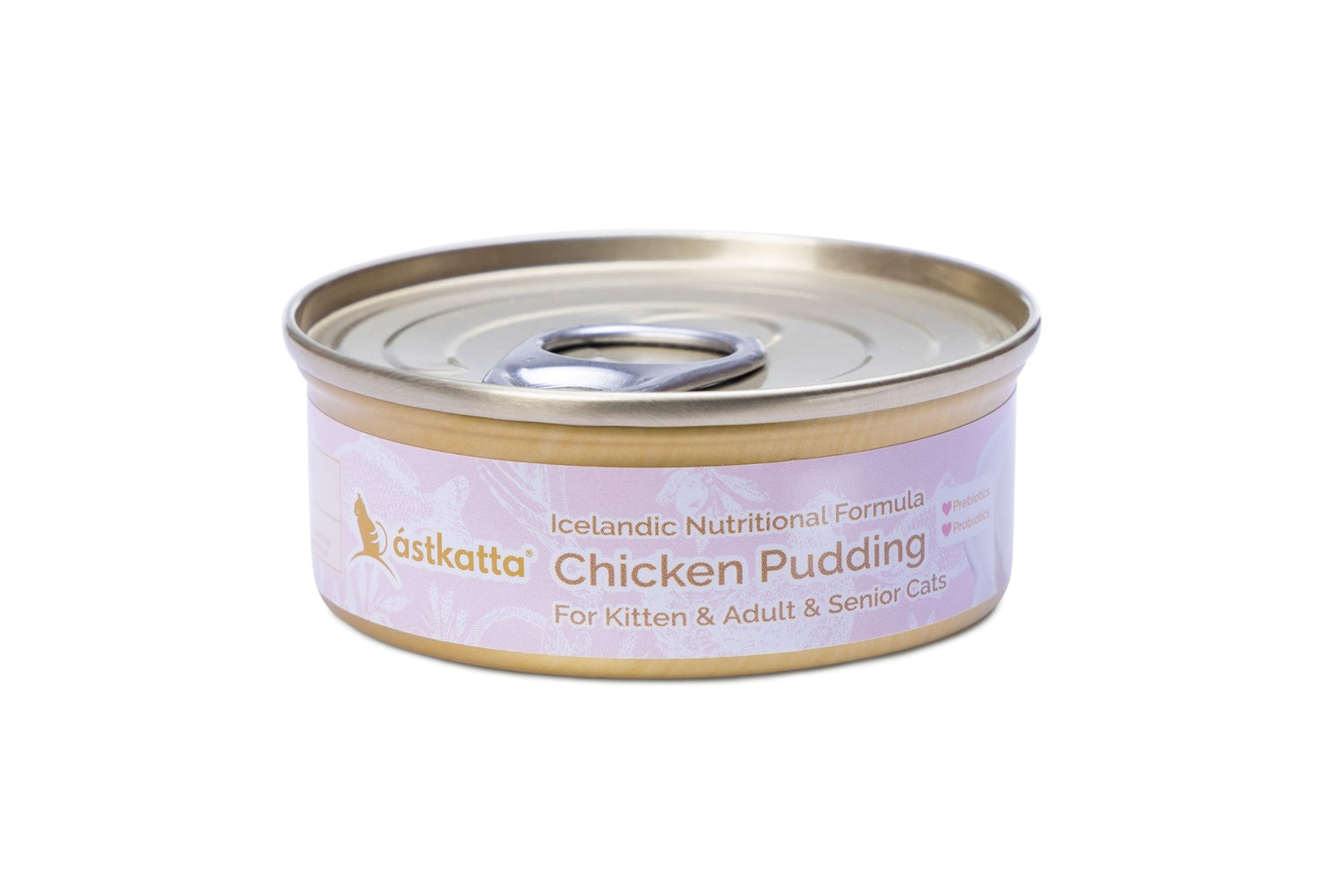 Astkatta 冰島 Tea Time 布甸罐貓罐頭 - 純雞肉 Chicken Pudding 40G(全齡貓適用) - FatFatPetShop 肥肥寵物用品 ψ(｀∇´)ψ