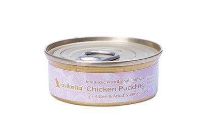 Astkatta 冰島 Tea Time 布甸罐貓罐頭 - 純雞肉 Chicken Pudding 40G(全齡貓適用) - FatFatPetShop 肥肥寵物用品 ψ(｀∇´)ψ