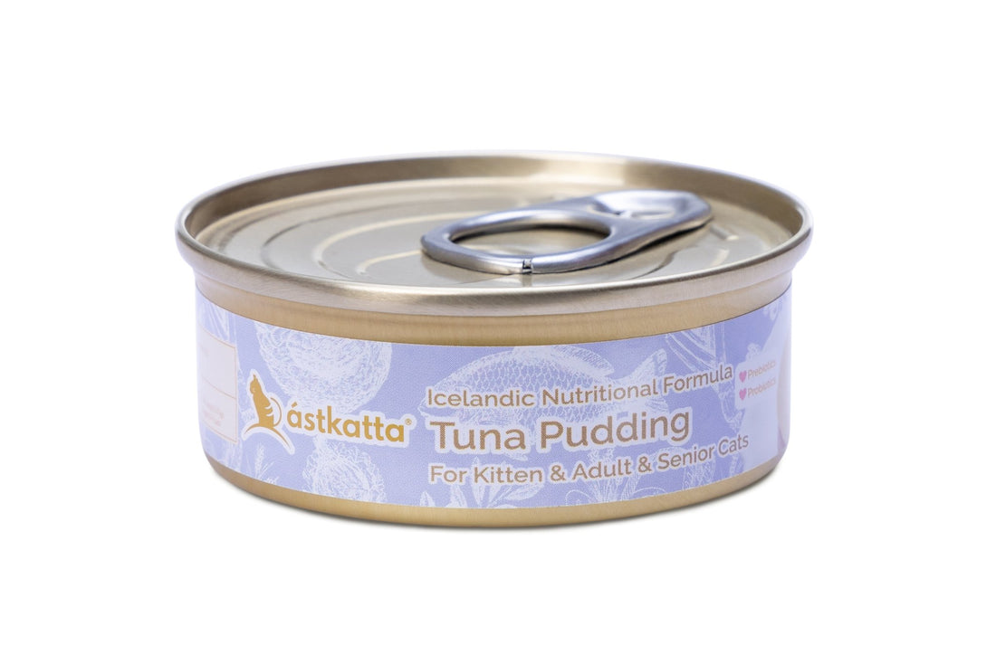 Astkatta 冰島 Tea Time 布甸罐貓罐頭 - 純吞拿魚 Tuna Pudding 40G(全齡貓適用) - FatFatPetShop 肥肥寵物用品 ψ(｀∇´)ψ