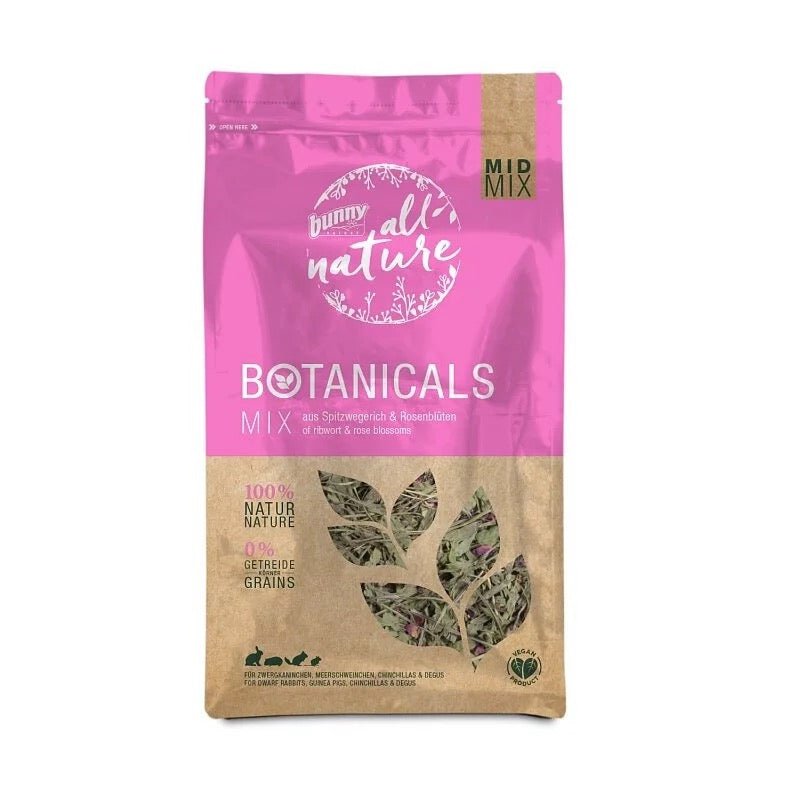 Bunny Nature 綜合天然草本混合 (車前草與玫瑰) 120g - 肥肥寵物用品FatFatPetShop
