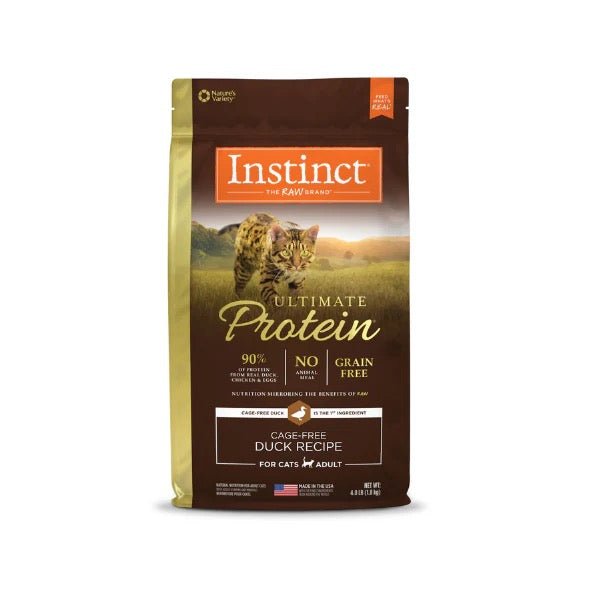 (即將停產 特價優惠) Instinct 本能 無穀物頂級蛋白質 Ultimate Protein 系列 鴨肉 貓乾糧 9LBS - FatFatPetShopHK 肥肥寵物用品