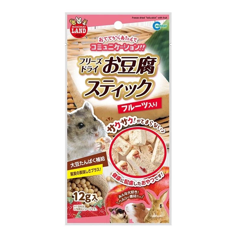 Marukan 士多啤梨蘋果味豆腐磚零食 12g - 肥肥寵物用品FatFatPetShop