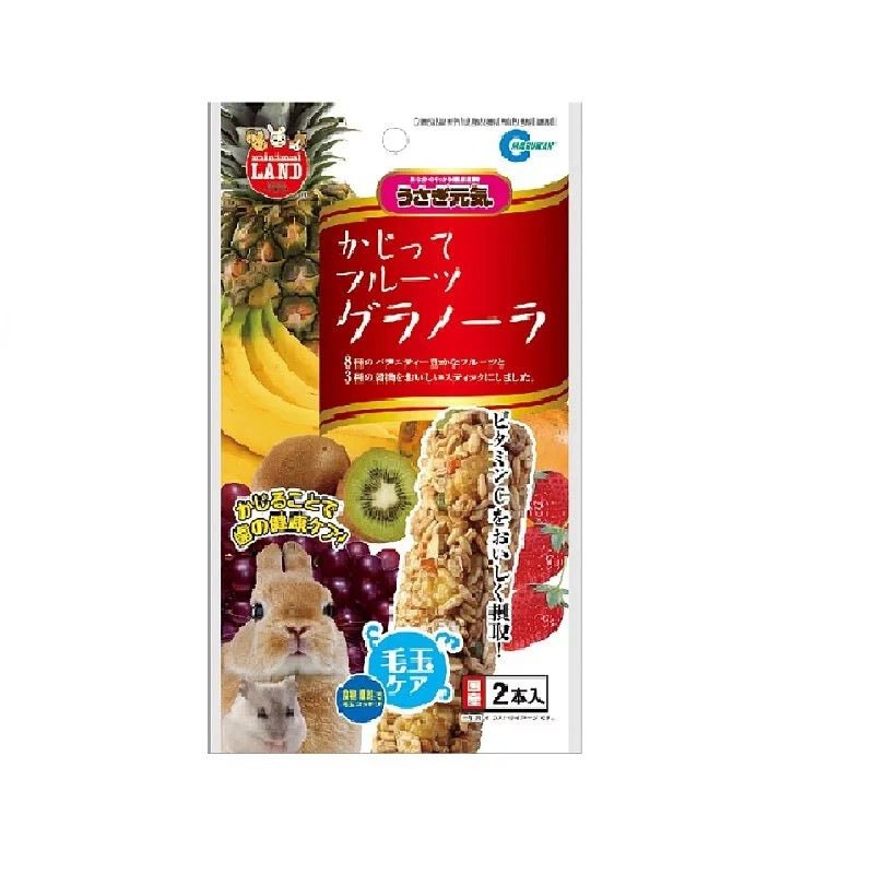 Marukan 水果燕麥磨牙小食棒 2pcs - 肥肥寵物用品FatFatPetShop