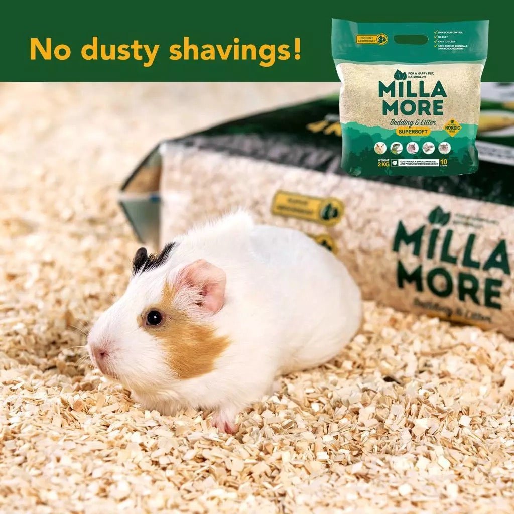 Millamore 美麗多木質無塵墊料 白楊木片 小動物墊材 實驗室等級 2kg 10L (5mm) - 肥肥寵物用品FatFatPetShop