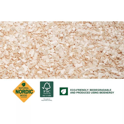 Millamore 美麗多木質無塵墊料 白楊木片 小動物墊材 實驗室等級 2kg 10L (5mm) - 肥肥寵物用品FatFatPetShop