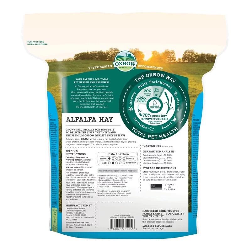 Oxbow Alfalfa Hay 苜蓿草 A草 - 15oz - 肥肥寵物用品FatFatPetShop