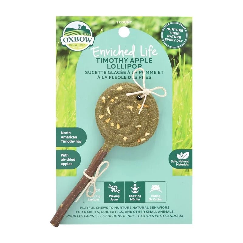 Oxbow Enriched Life 蘋果味牧草波板糖磨牙零食 - 肥肥寵物用品FatFatPetShop