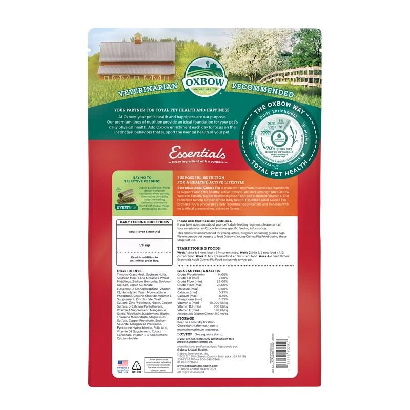 Oxbow Essentials 成年葵鼠天竺鼠糧 - 10lb - 肥肥寵物用品FatFatPetShop