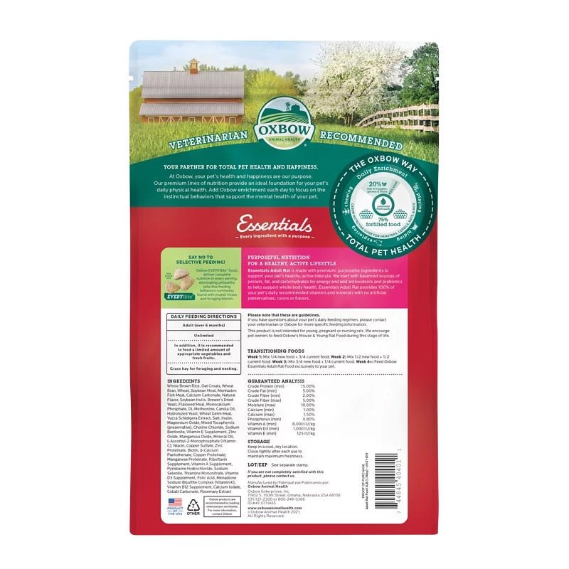 Oxbow Essentials 成年花枝鼠糧 - 3lb - 肥肥寵物用品FatFatPetShop
