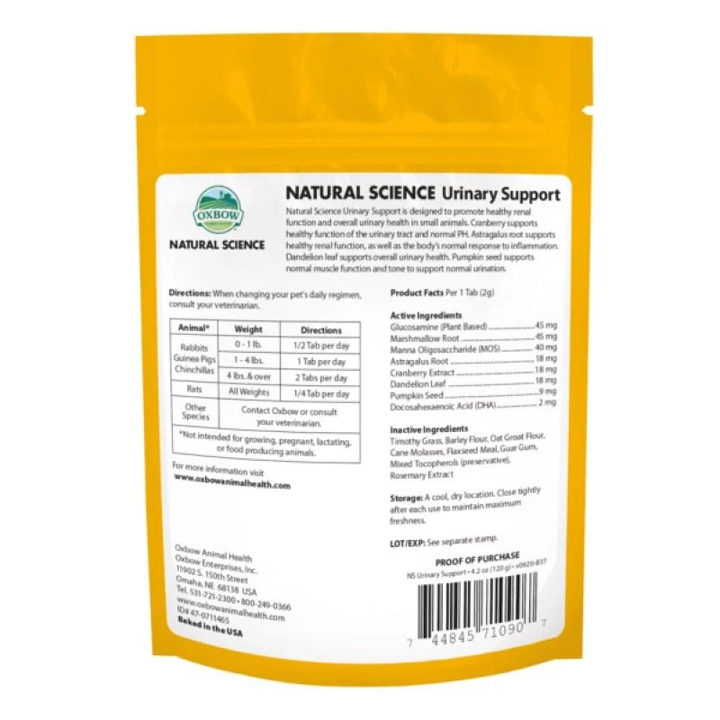 Oxbow NS 泌尿系統保健補充劑 - 60片 120g - 肥肥寵物用品FatFatPetShop