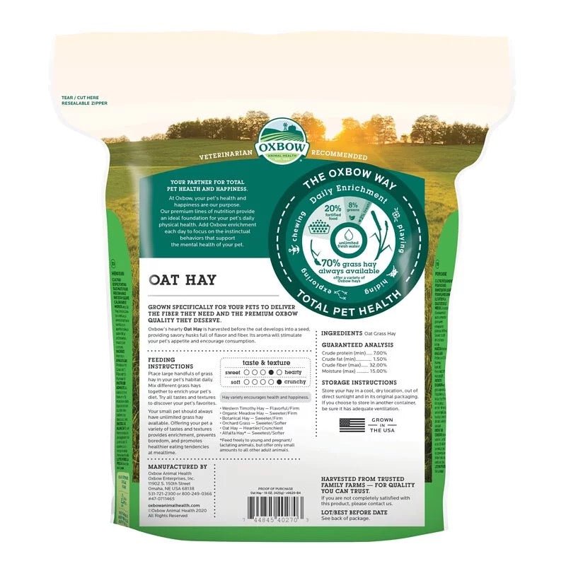 Oxbow 燕麥草 Oat Hay - 15oz - 肥肥寵物用品FatFatPetShop