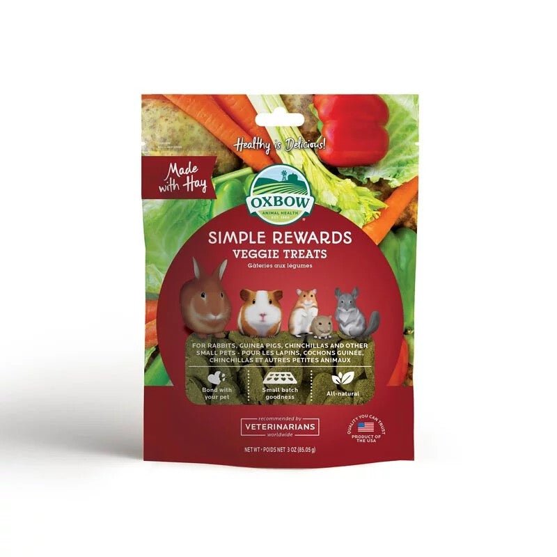 Oxbow 雜錦蔬菜心形小食 Simple Rewards - 3oz - 肥肥寵物用品FatFatPetShop