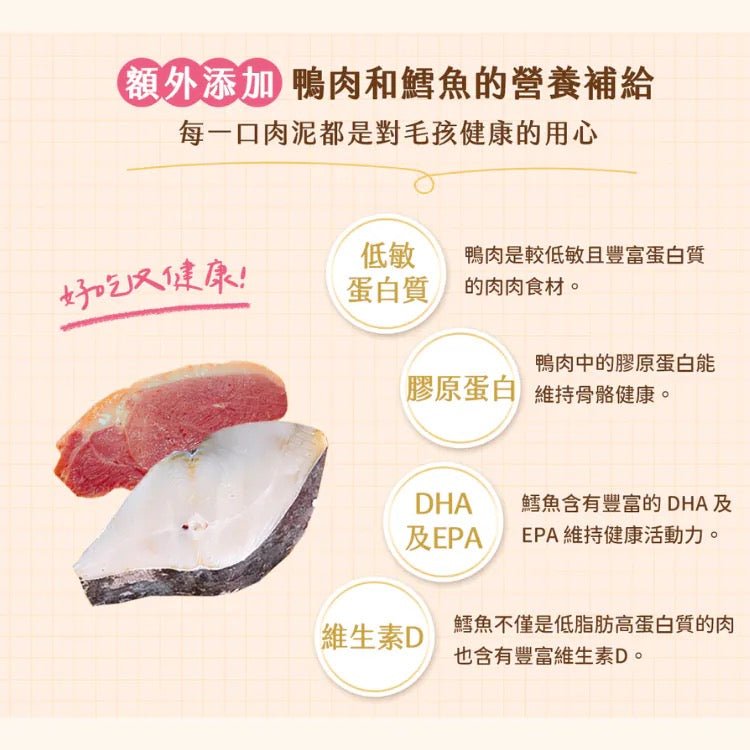 Push! 噗滋包 | 櫻桃鴨味－敏感腸胃救星 主食肉泥 110G - 肥肥寵物用品FatFatPetShop