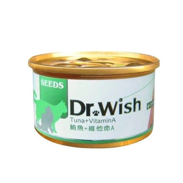 Seeds DR.WISH 鮪魚+維他命A 營養慕絲 {視力健康維持，保護肝臟} 85G (綠色) - FatFatPetShop 肥肥寵物用品 ψ(｀∇´)ψ