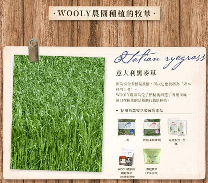 Wooly 高原早摘意大利 黑麥草一割 First Cut - 450g - 肥肥寵物用品FatFatPetShop