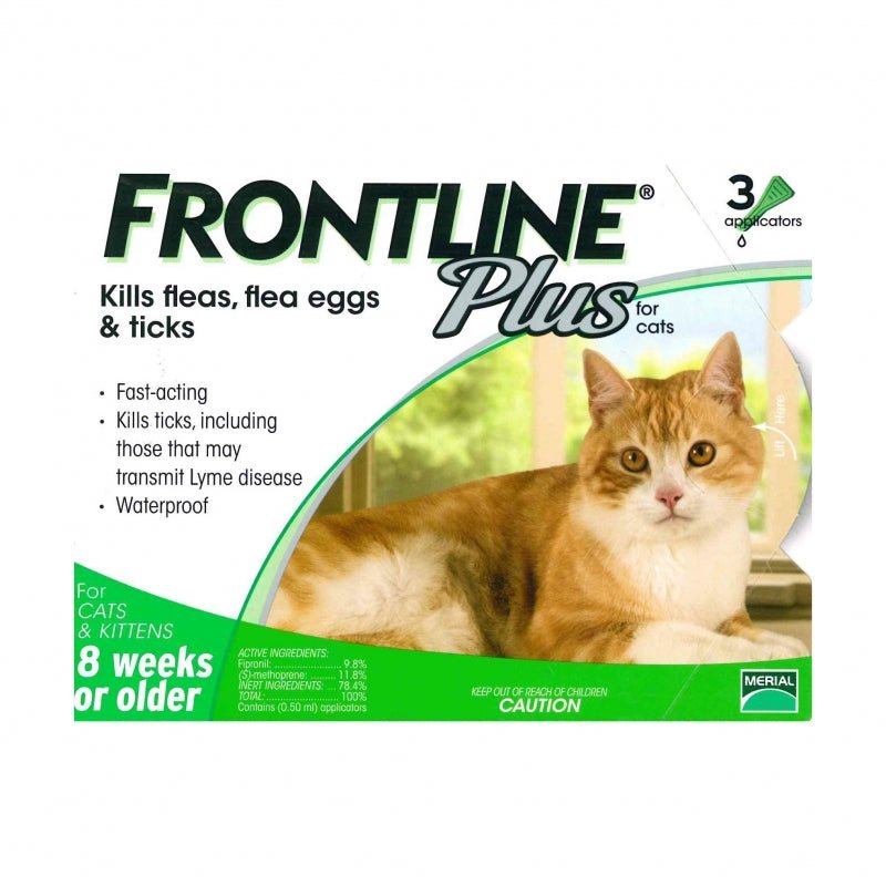 門市優惠$178!🇫🇷Frontline Plus 貓用殺蚤除牛蜱滴頸藥水 - 3 管 - FatFatPetShopHK