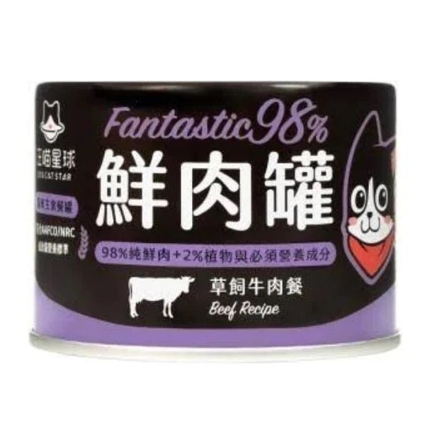 🇹🇼汪喵星球貓用 FANTASTIC 98% 鮮肉無膠主食罐｜165G - FatFatPetShopHK