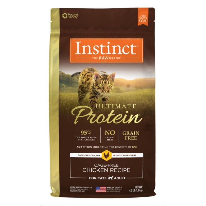 🇺🇸INSTINCT本能 - 無穀物頂級蛋白質(Ultimate Protein)系列 雞肉 貓乾糧 4LBS - FatFatPetShopHK