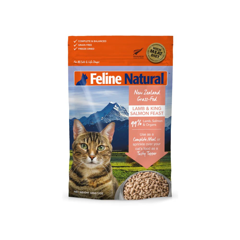 🇳🇿 K9 Feline Natural – 脫水鮮肉貓糧 – 羊肉三文魚盛宴320g - FatFatPetShopHK