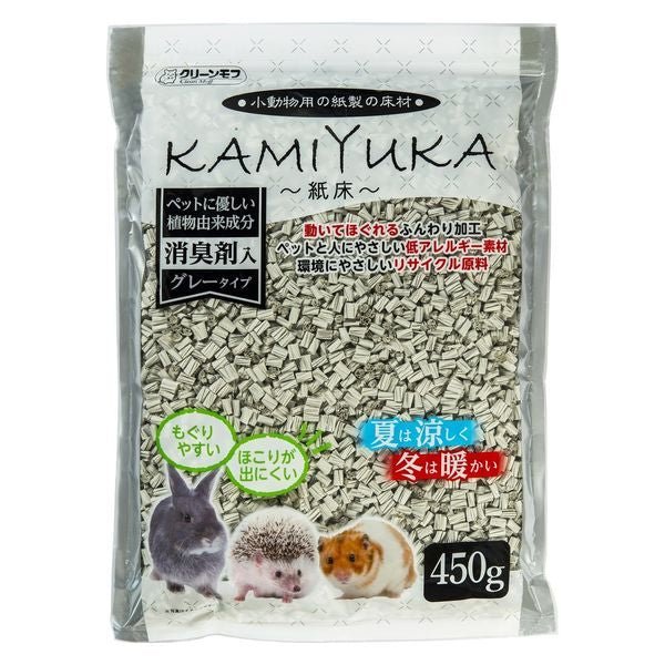 🇯🇵 KAMIYUKA 日本無塵紙床-灰色 ( 含有食用除臭劑 ) 450G - FatFatPetShopHK