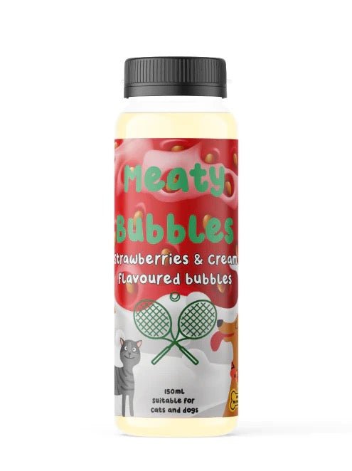 🇬🇧MEATY BUBBLE 草莓和奶油 限量版吹泡泡 150ML - FatFatPetShopHK