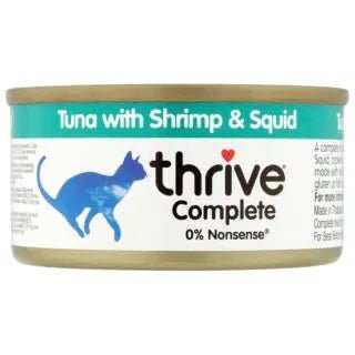 🇬🇧Thrive 整全膳食 吞拿魚+海蝦+墨魚 貓罐頭 75G - FatFatPetShopHK