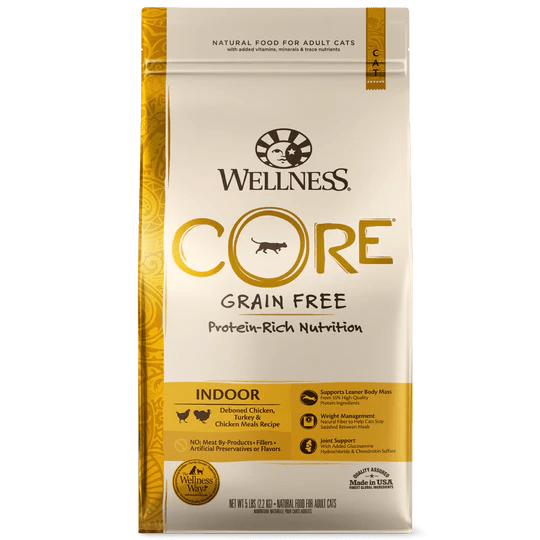 🇺🇸Wellness CORE貓糧- 無穀物室內貓專用配方5lb / 11lb Wellness CORE貓糧- 無穀物室內貓專用配方5lb / 11lb - FatFatPetShopHK